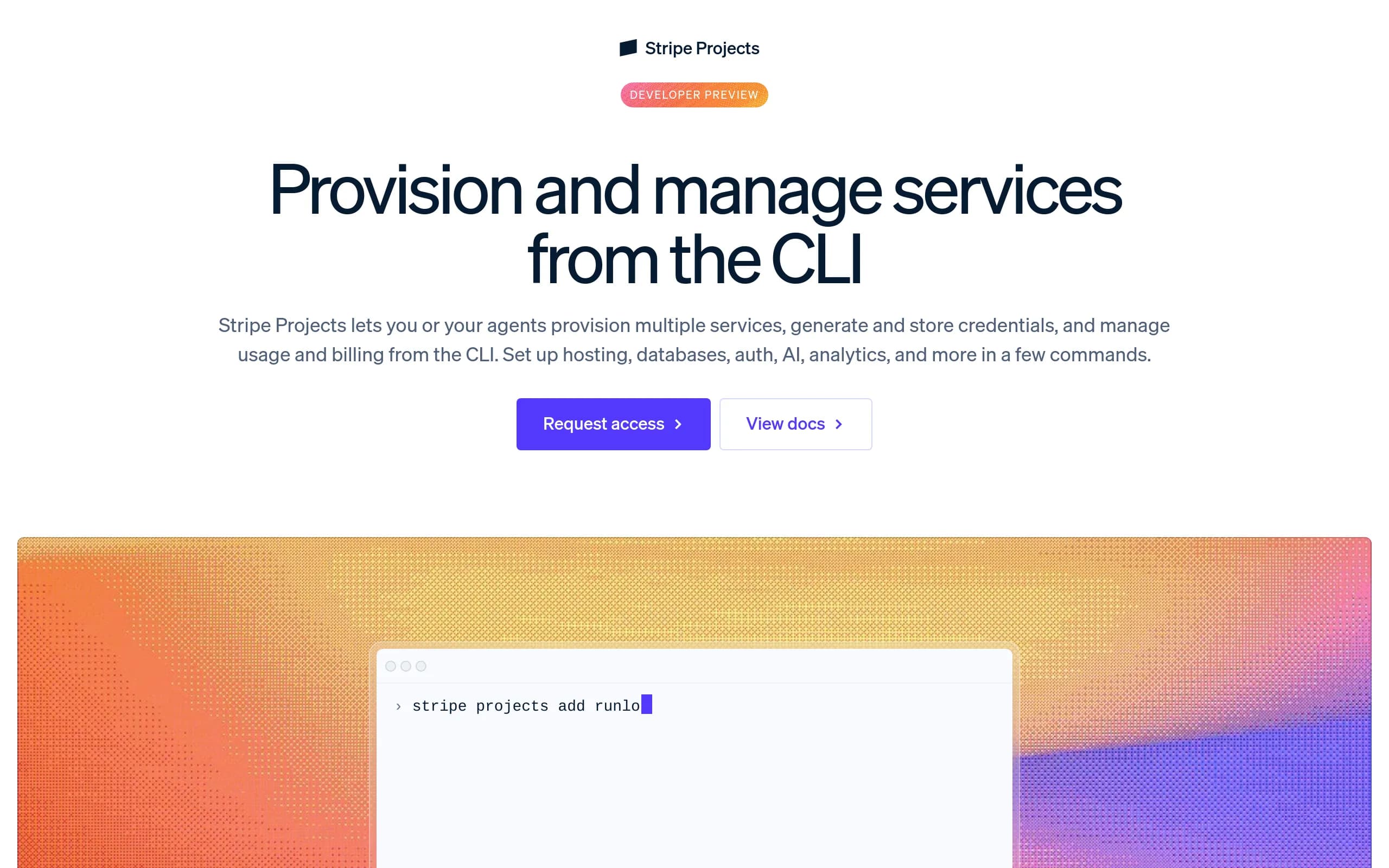 Stripe Projects
